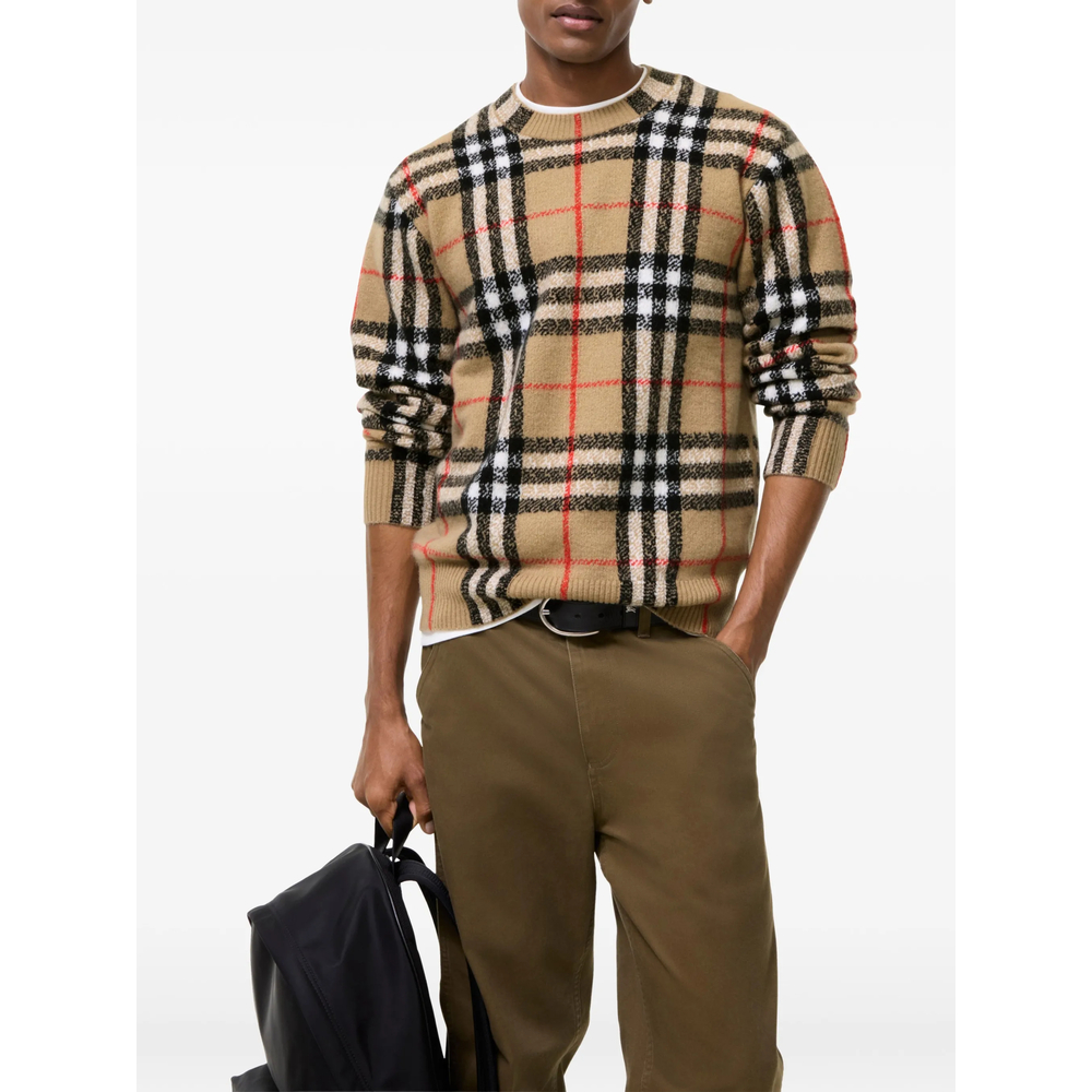 Check Cashmere Sweater