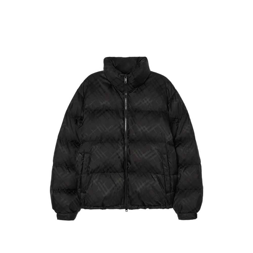 Check Nylon Highlands Puffer Jacket