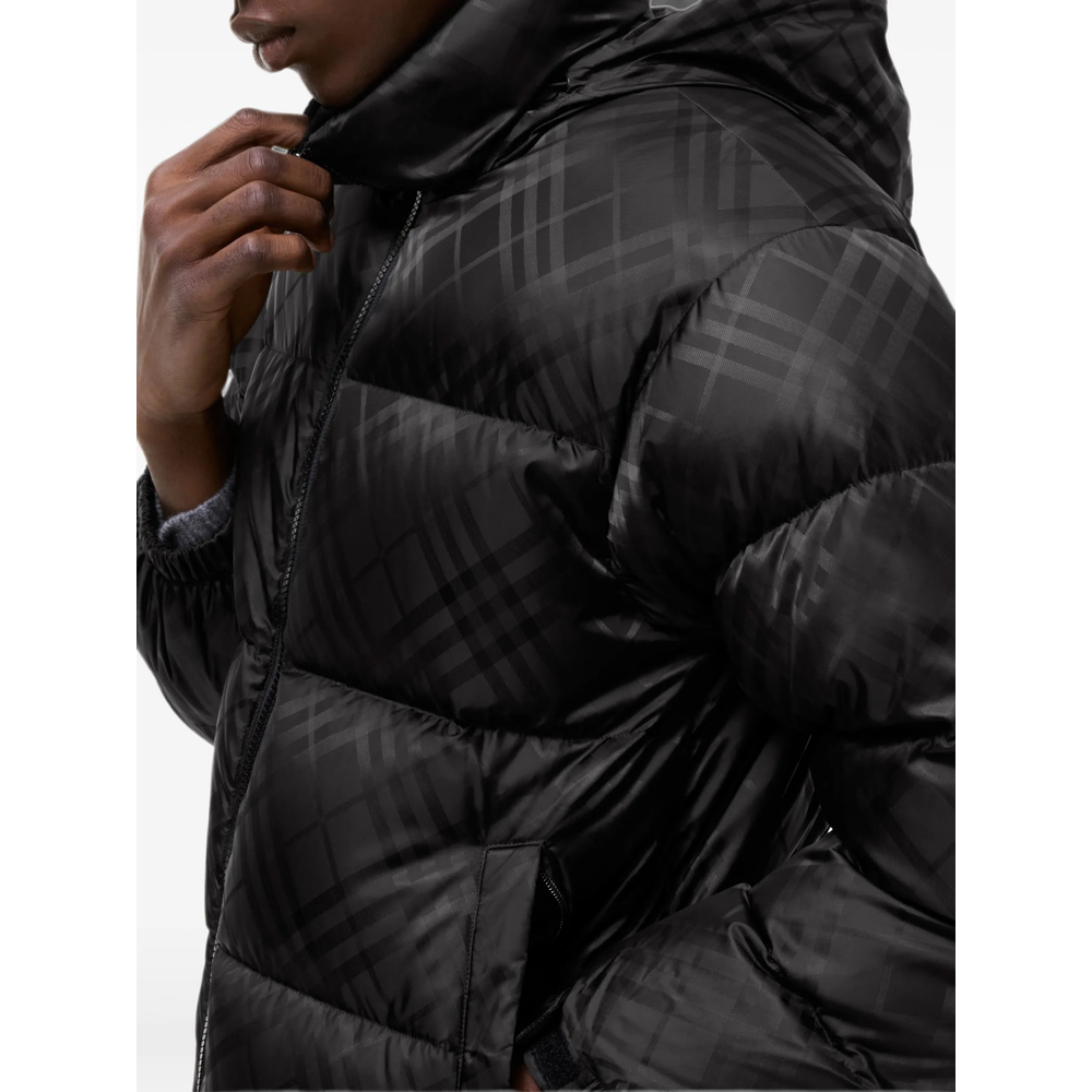 Check Nylon Highlands Puffer Jacket
