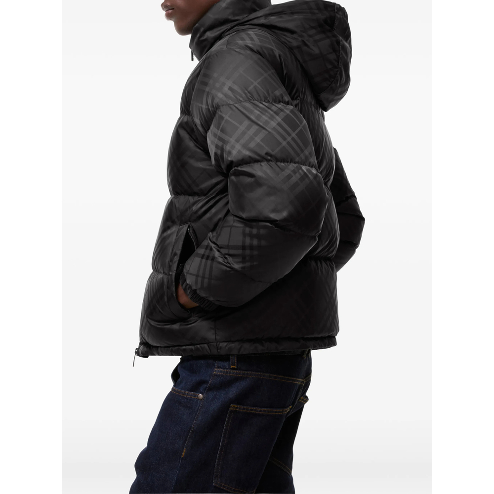 Check Nylon Highlands Puffer Jacket