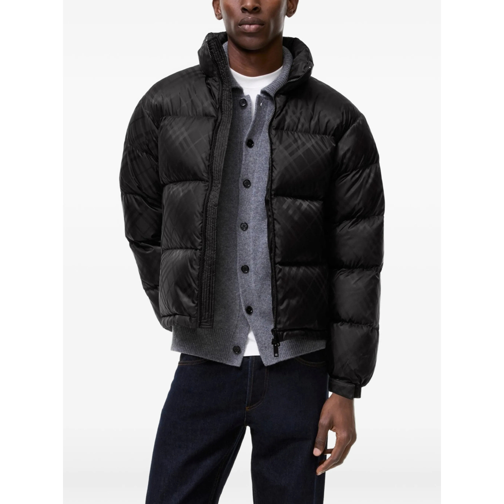 Check Nylon Highlands Puffer Jacket