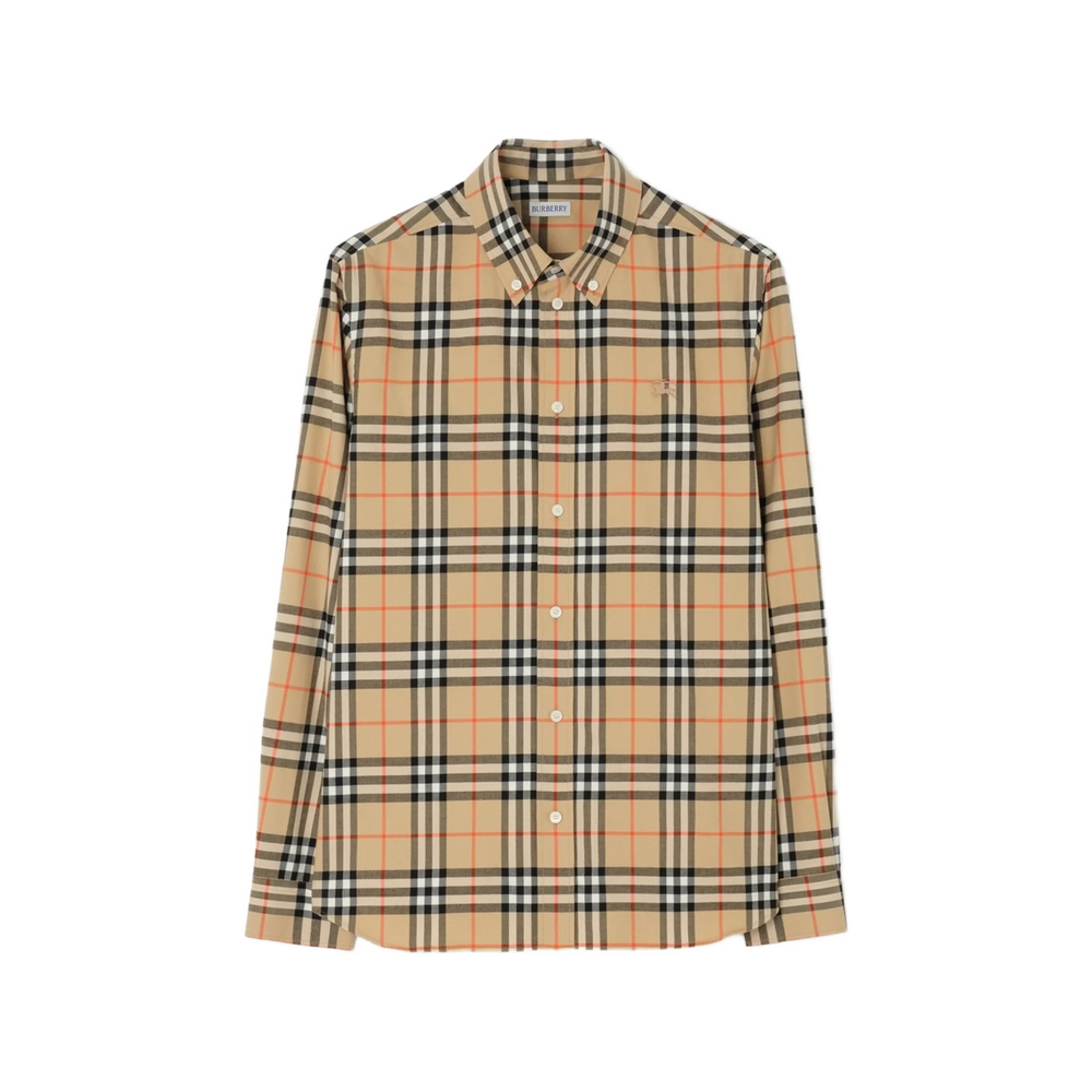 Relaxed Fit Check Cotton Shirt