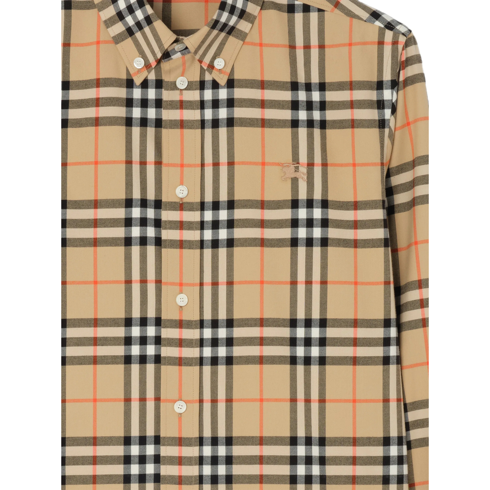 Relaxed Fit Check Cotton Shirt
