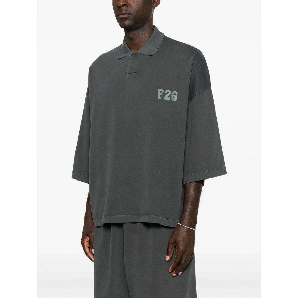 Essentials Logo-Print Cropped Polo Shirt