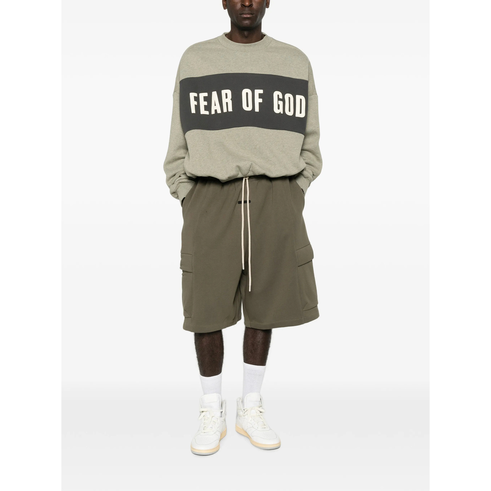 Essentials Cropped Relaxed Panelled Sweatshirt