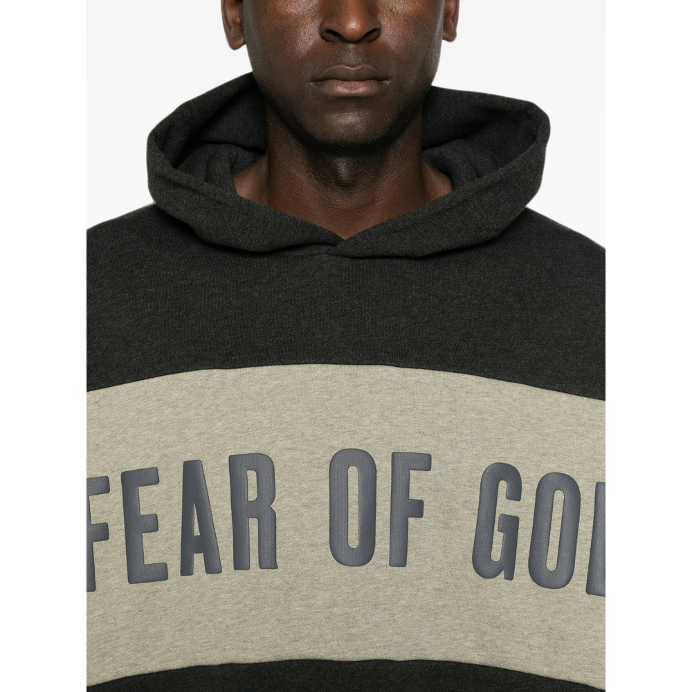 Essentials Cropped Relaxed Panelled Hoodie