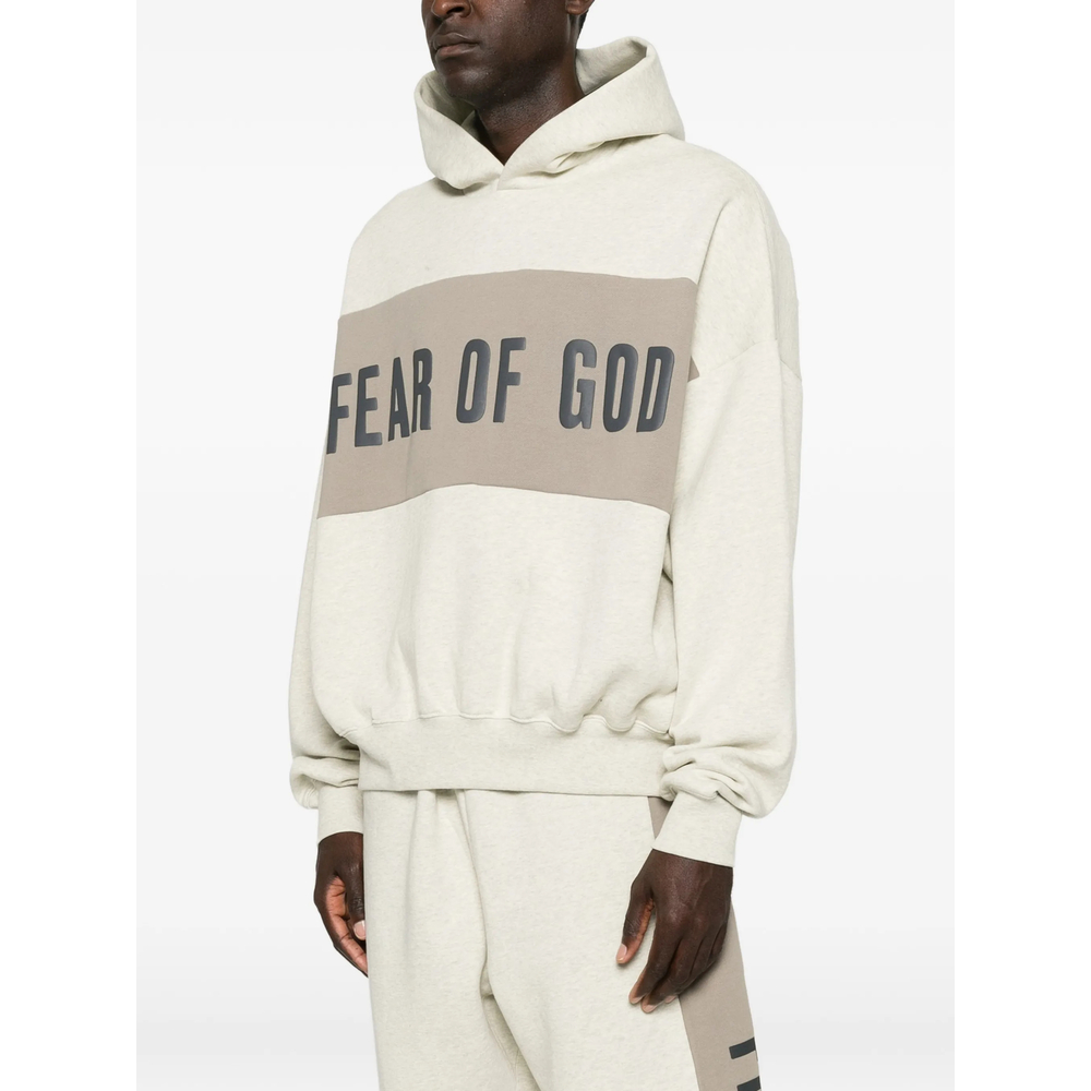 Essentials Cropped Relaxed Panelled Hoodie