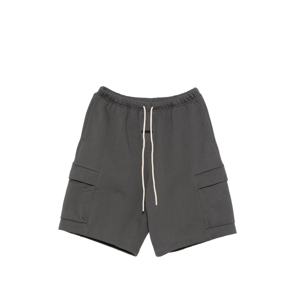 Essentials Drawstring Cargo Shorts In Grey