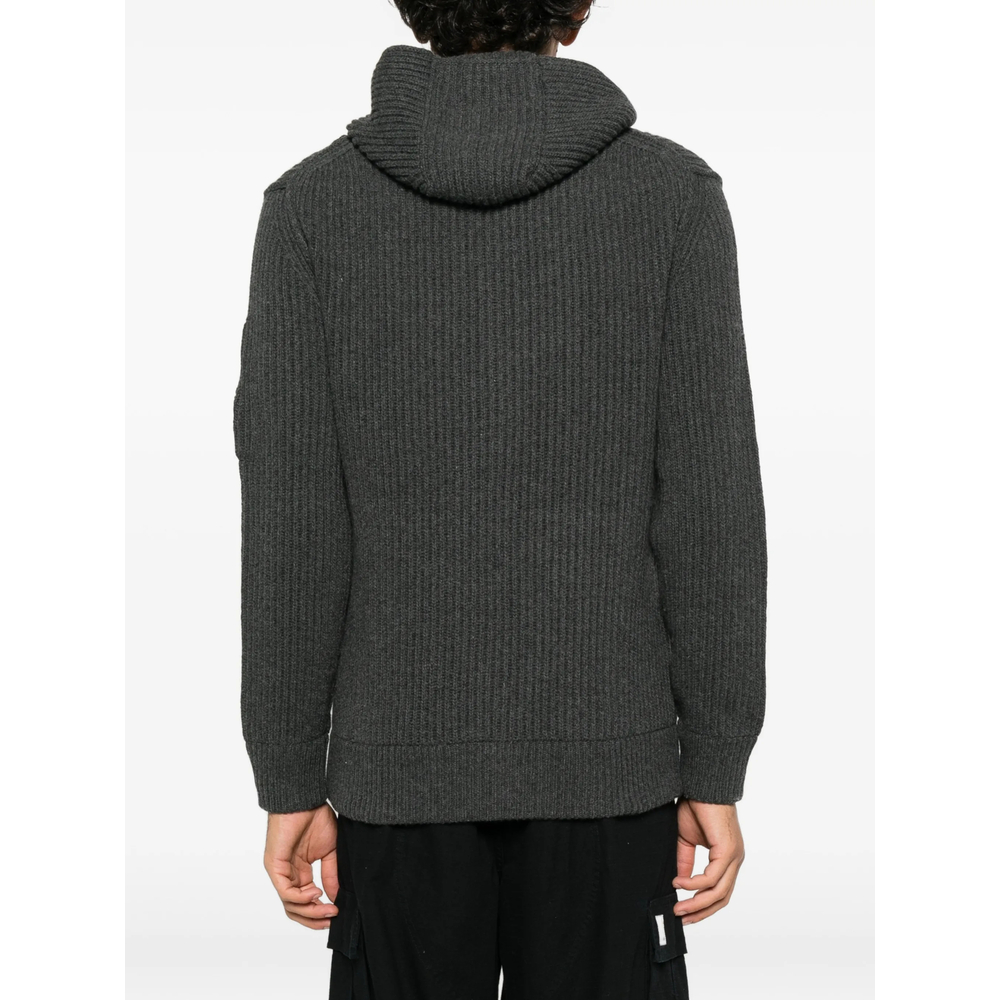 C. P. Company Ribbed-Knit Hoodie