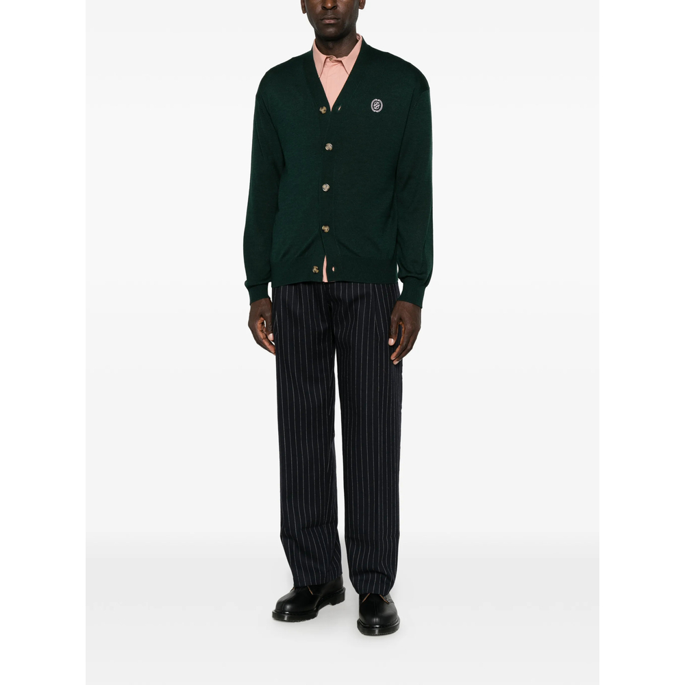 Drôle De Monsieur Logo-Embroidered Cardigan