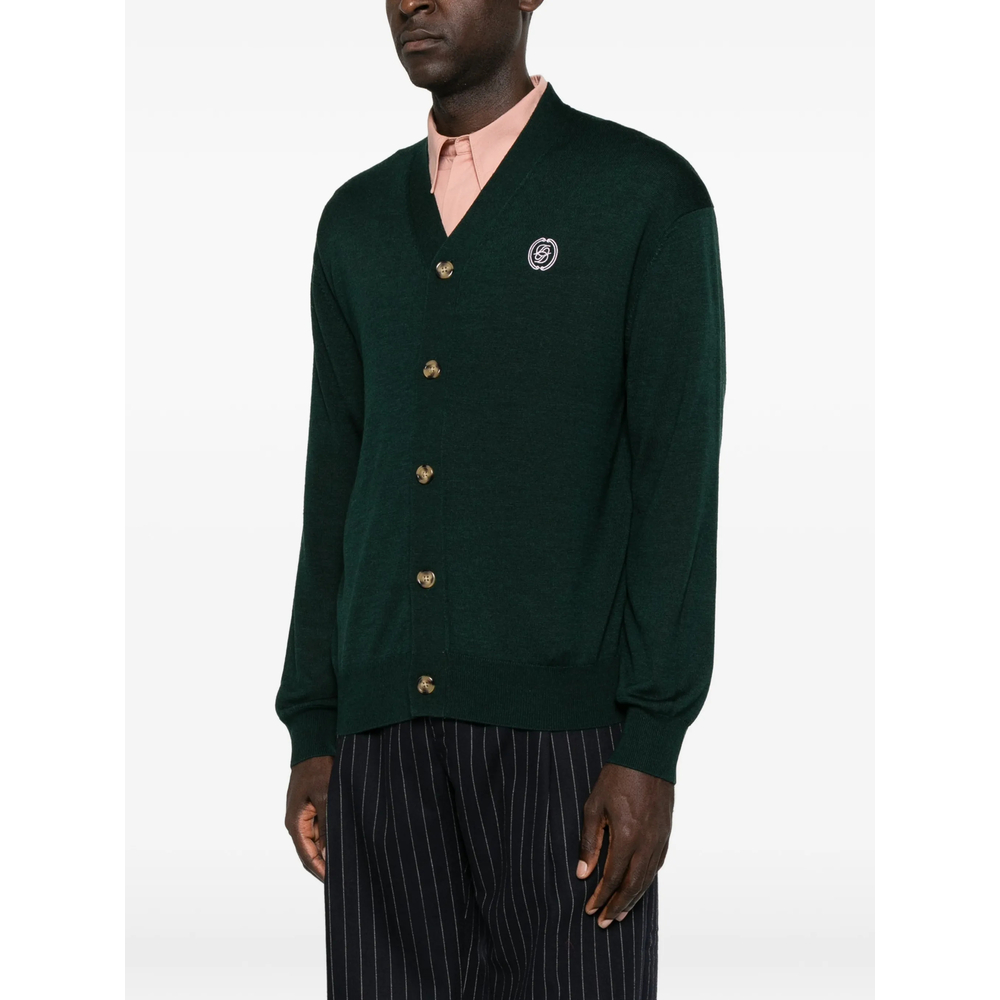 Drôle De Monsieur Logo-Embroidered Cardigan