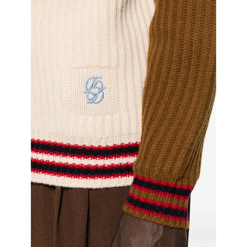 Drôle De Monsieur Ribbed-Knit Zip-Up Cardigan