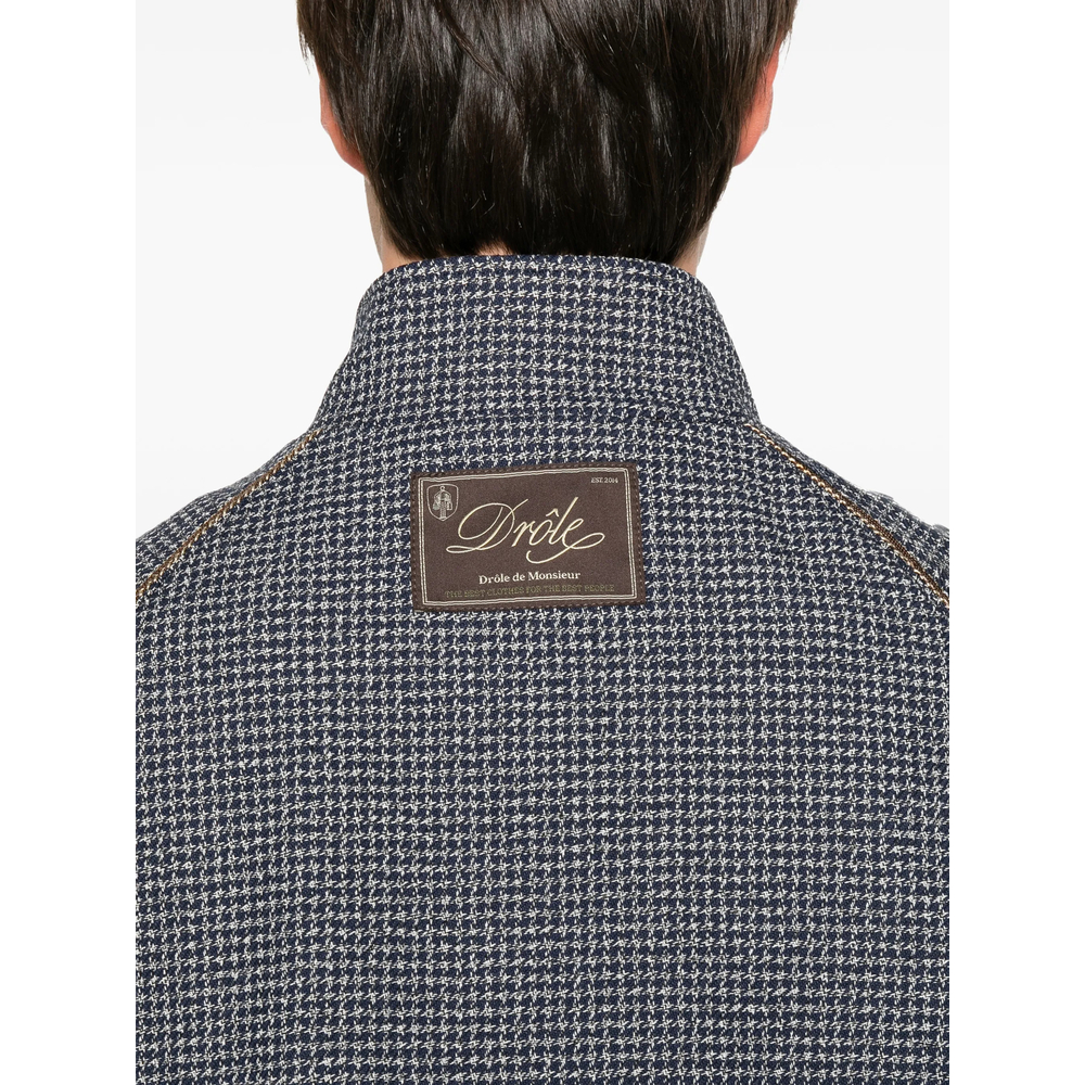 Drôle De Monsieur Houndstooth-Patterned Jacket