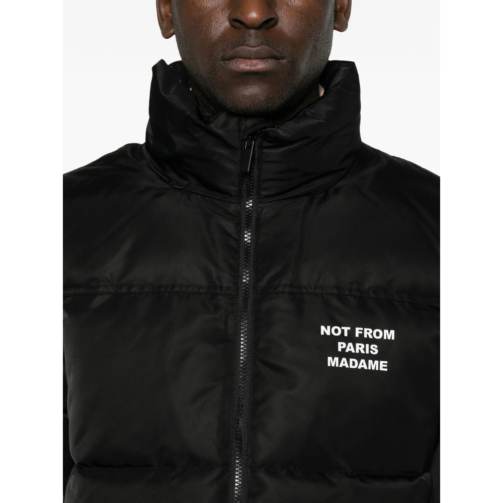 Drôle De Monsieur Slogan-Print Padded Jacket