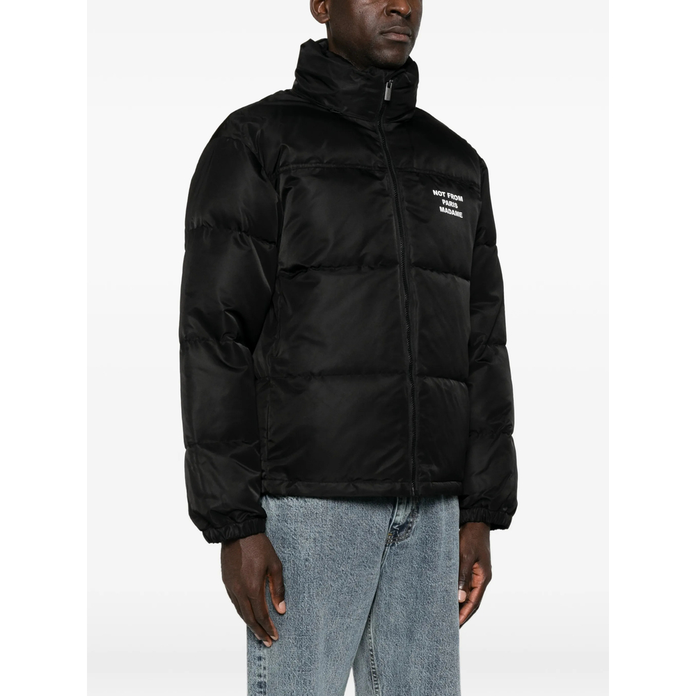 Drôle De Monsieur Slogan-Print Padded Jacket