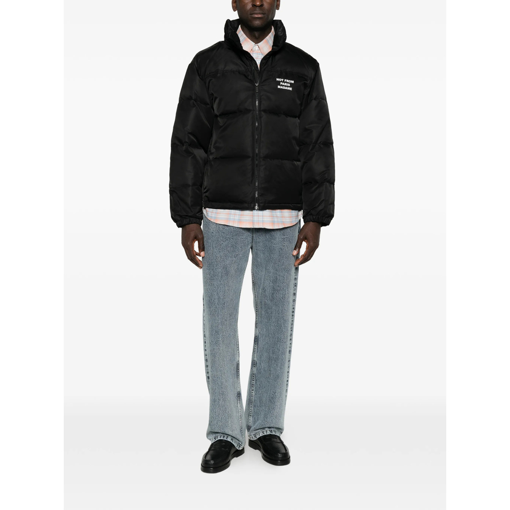 Drôle De Monsieur Slogan-Print Padded Jacket