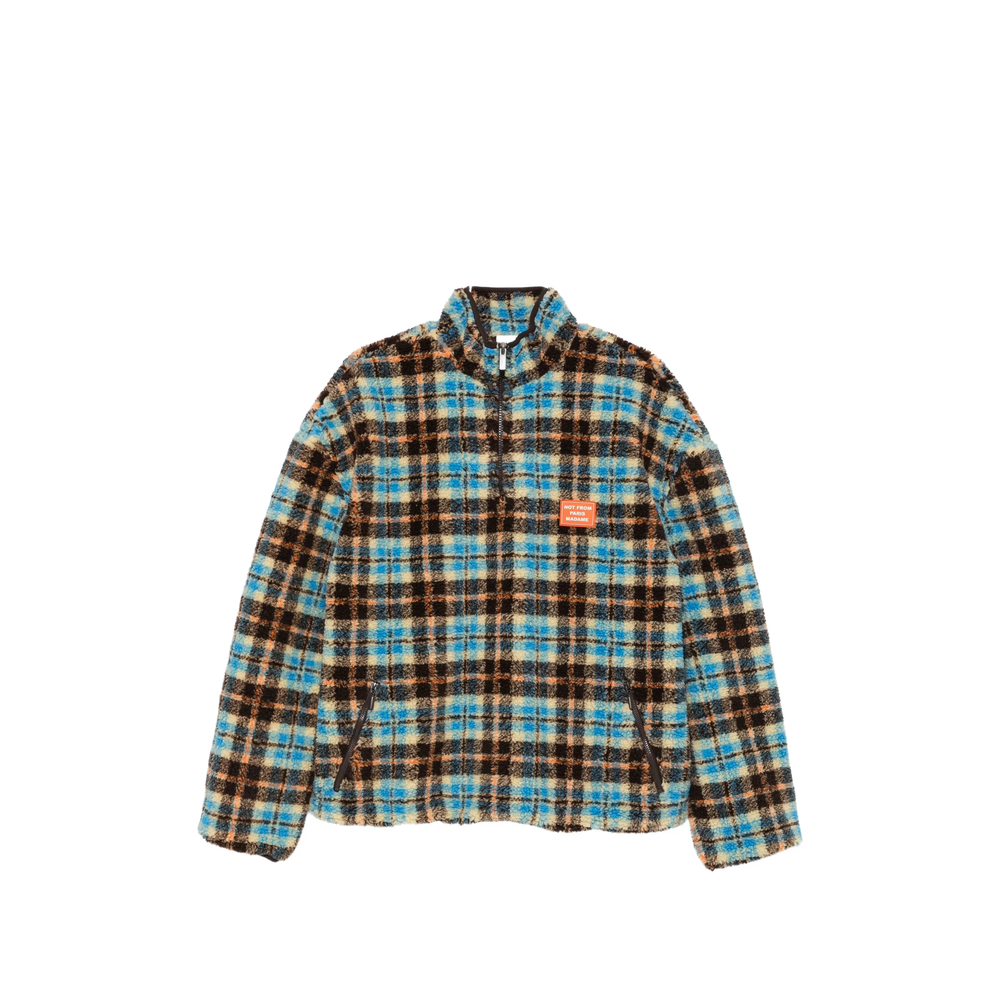 Drôle De Monsieur Check-pattern Fleece Jacket