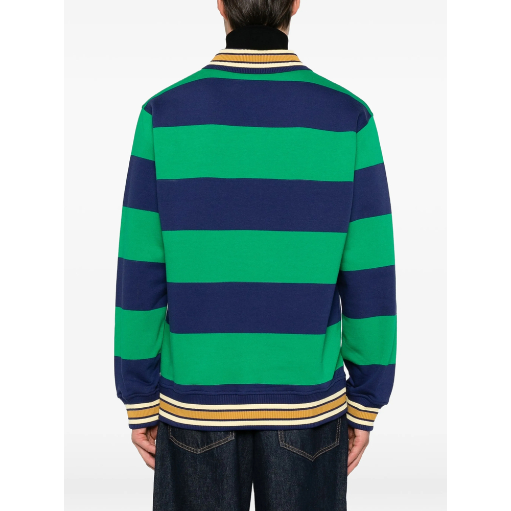 Drôle De Monsieur Striped Logo-Embroidered Polo Shirt