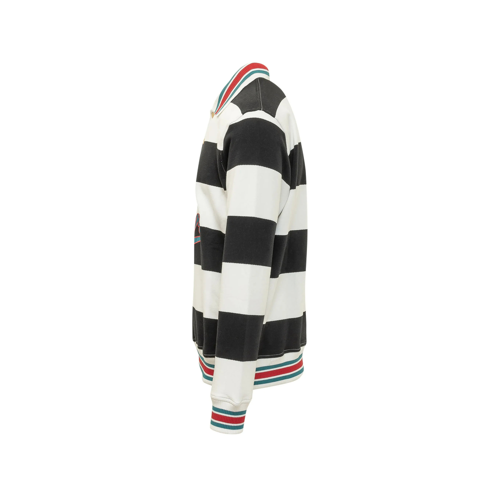 Drôle De Monsieur Drôle Embroidered Striped Polo Shirt