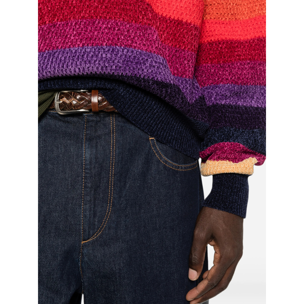 Drôle De Monsieur Striped Long-Sleeve Polo Shirt