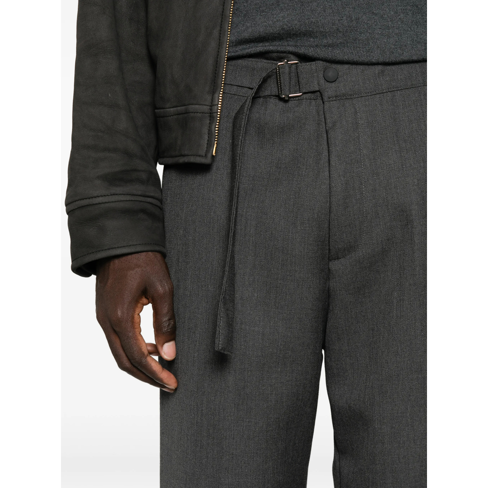 John Belted Straight-Leg Trousers