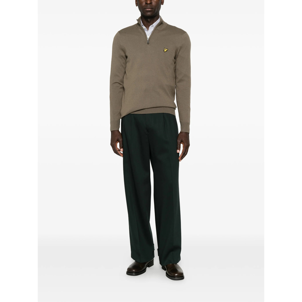 Pleated Button-Cuff Trousers
