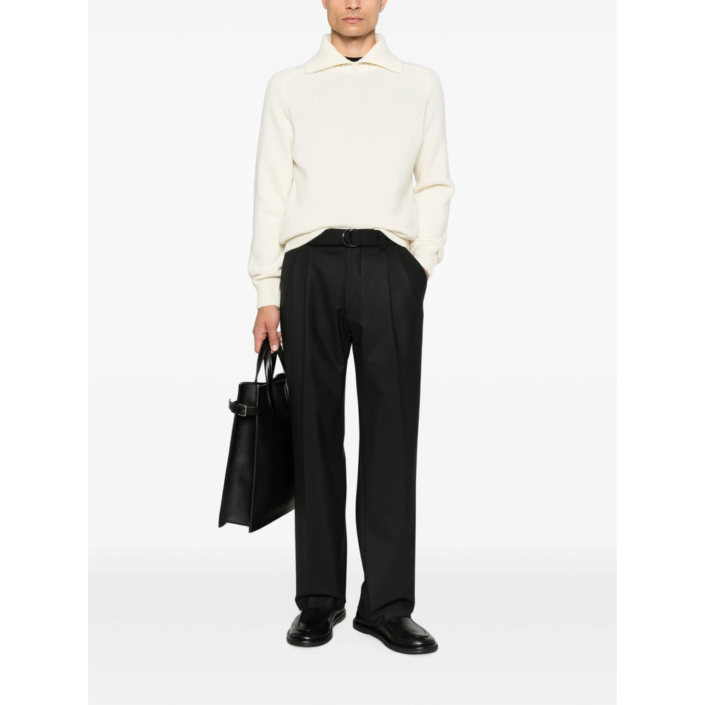 Belted Pleated Trousers