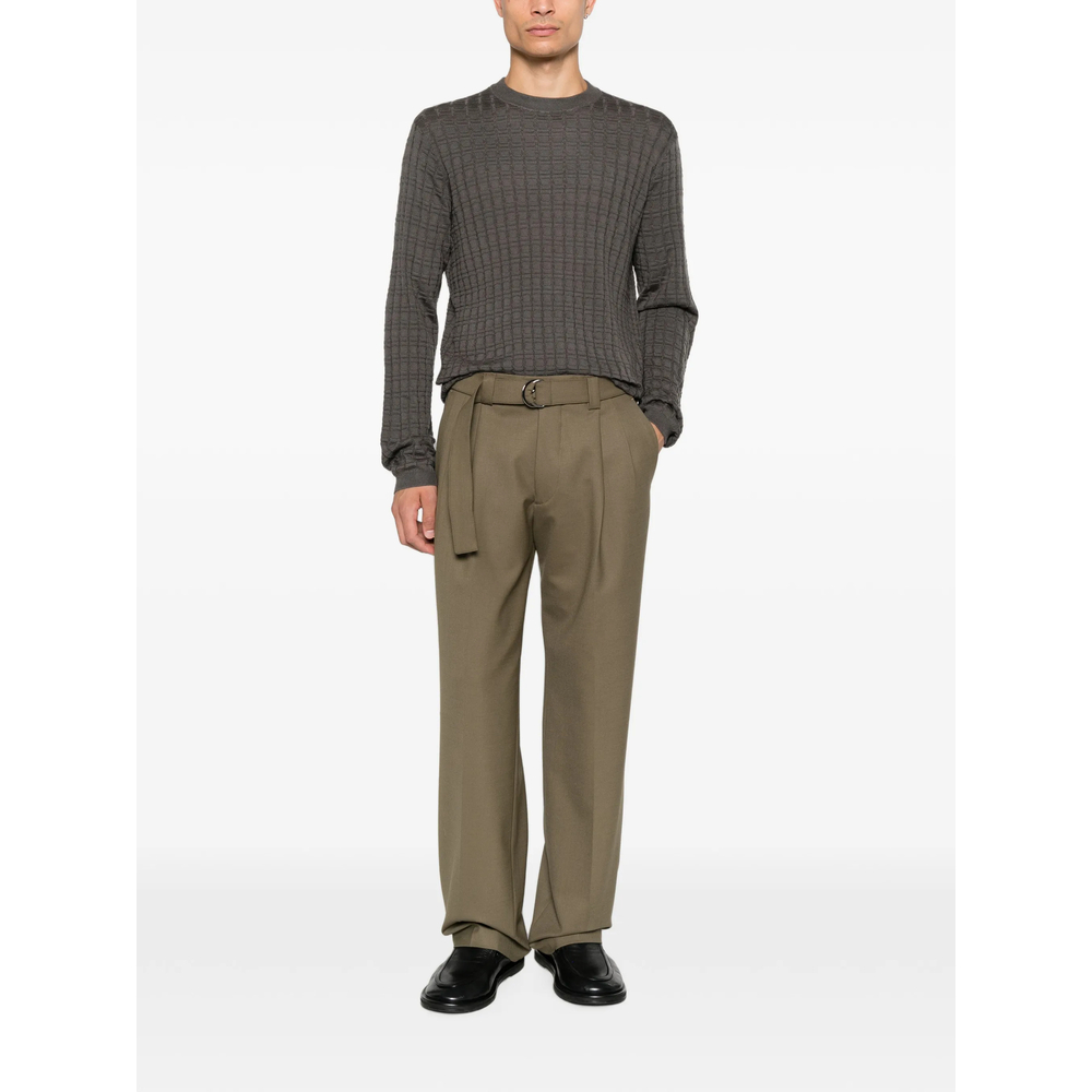 Belted Pleated Trousers
