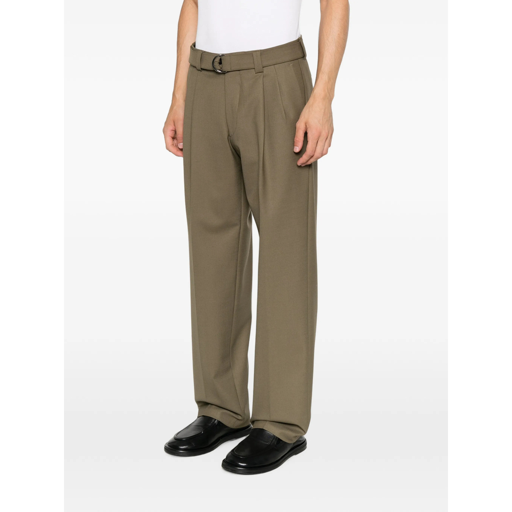 Belted Pleated Trousers