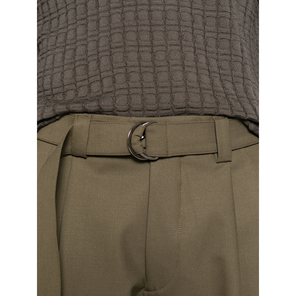 Belted Pleated Trousers