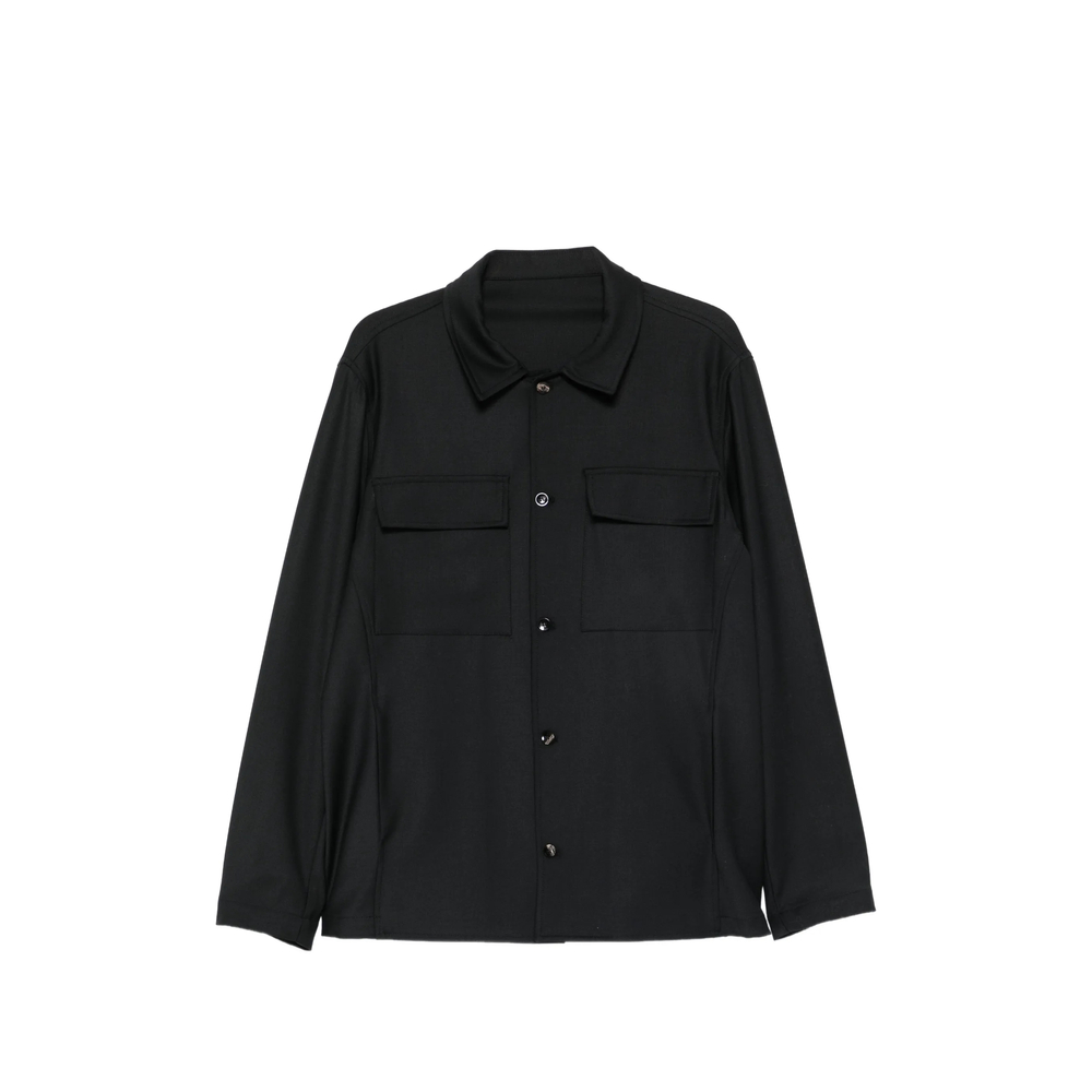 Button-Fastening Chest-Pocket Jacket