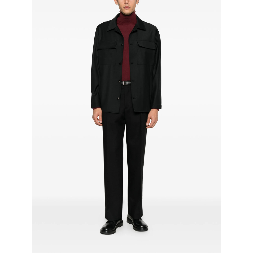Button-Fastening Chest-Pocket Jacket