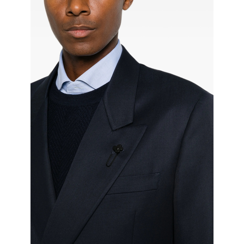 Double-Breasted Peak-Lapel Jacket