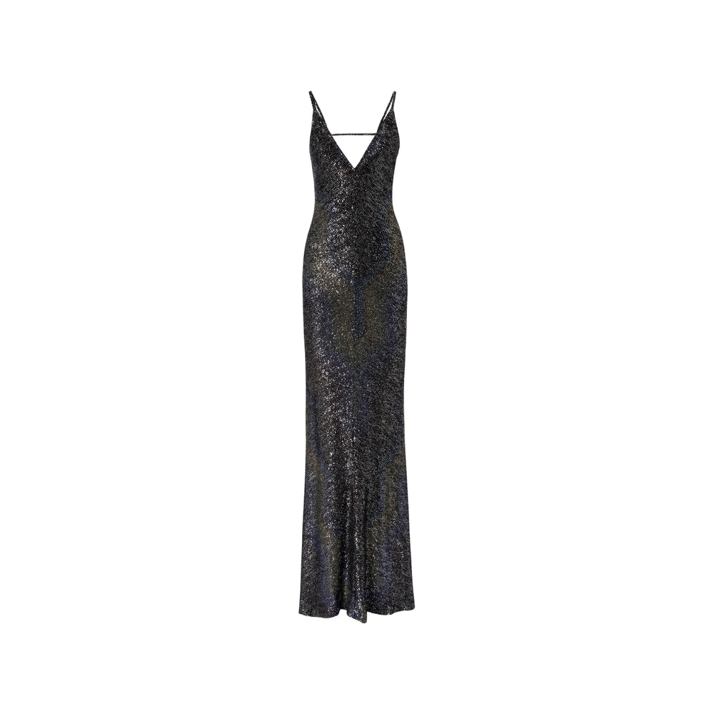 Missoni Long Dégradé Knit Dress With Sequins