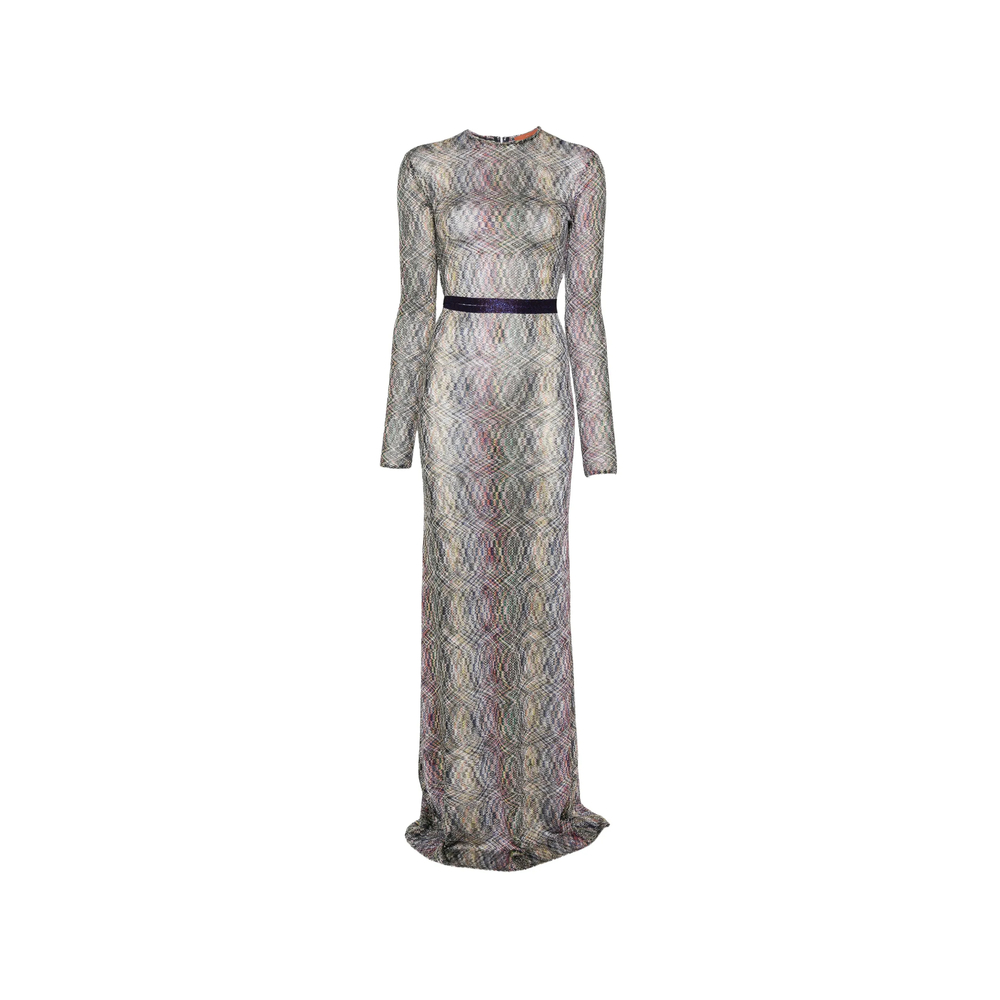 Missoni Zigzag-knit Open-back Dress