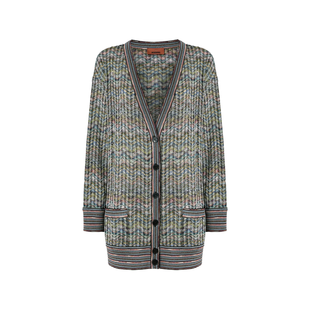 Missoni Sequin-embellished Zigzag-pattern Cardigan