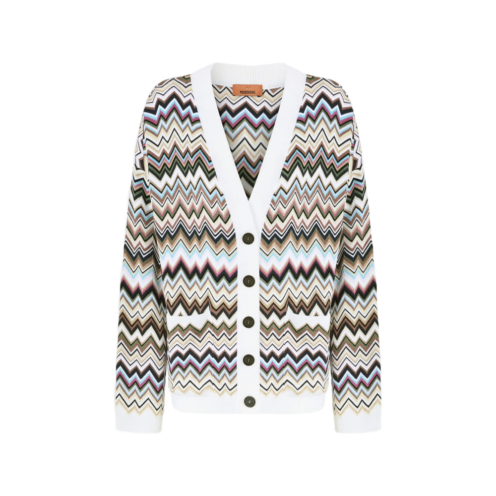 Missoni Zigzag-knit V-neck Cardigan