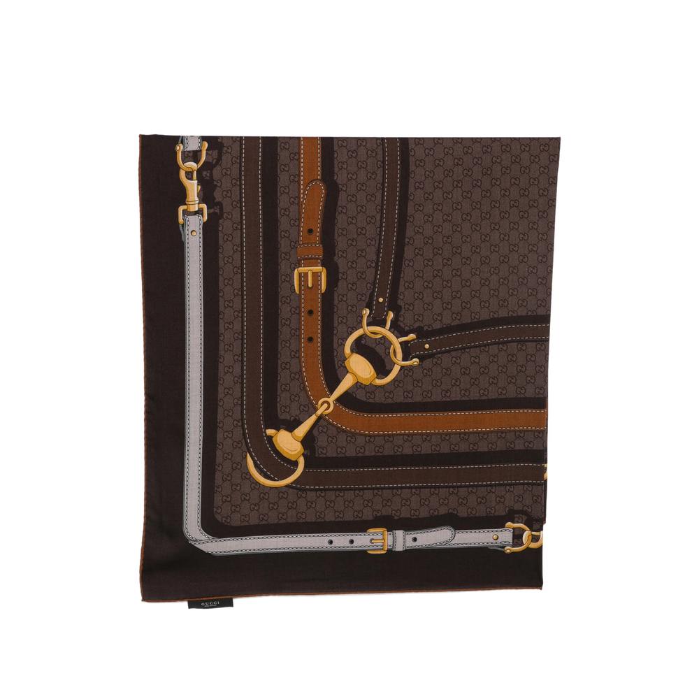 Gucci Horsebit Belt-print Scarf