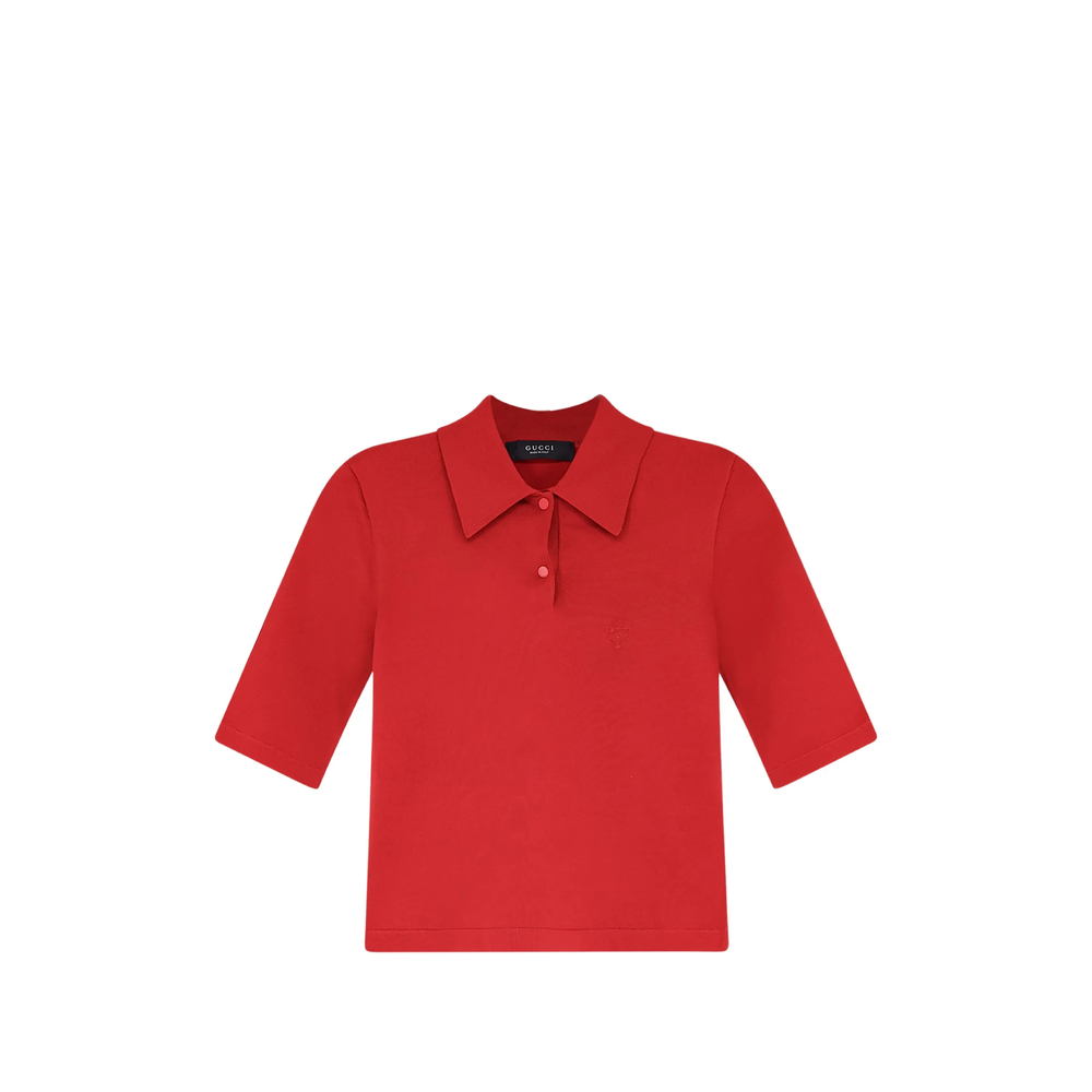 Gucci Crest-embroidered Polo Top