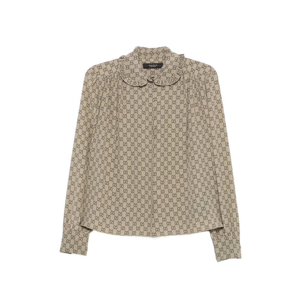 Gucci Printed Crêpe De Chine Silk Blouse