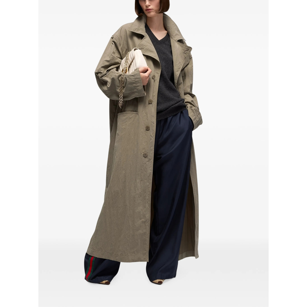 Notched-Lapel Single-Breasted Coat