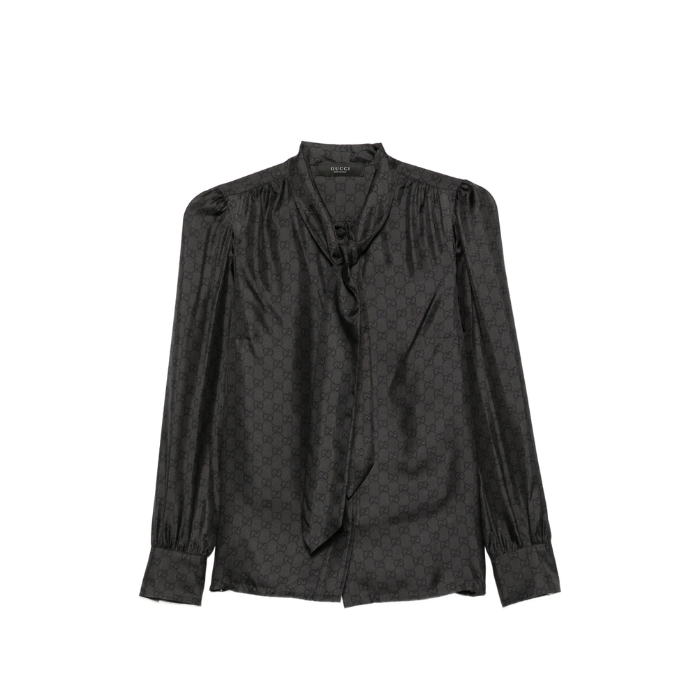 Gucci GG Supreme Pussy-bow Blouse