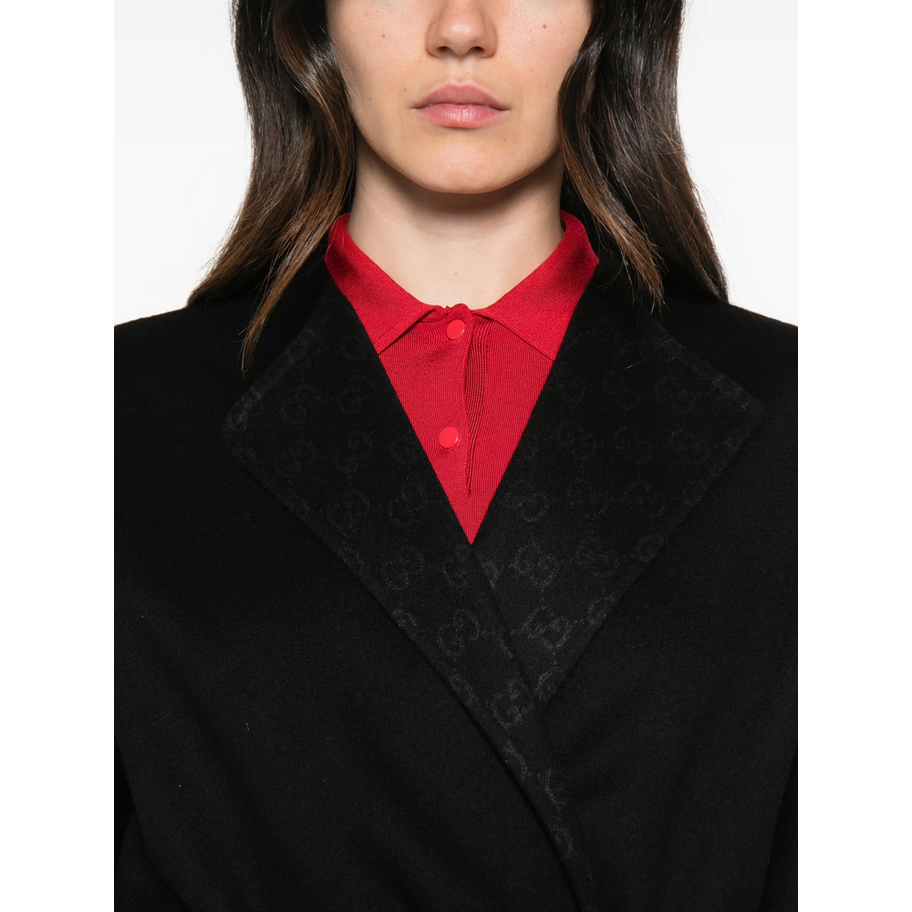 Belted GG-Jacquard Coat