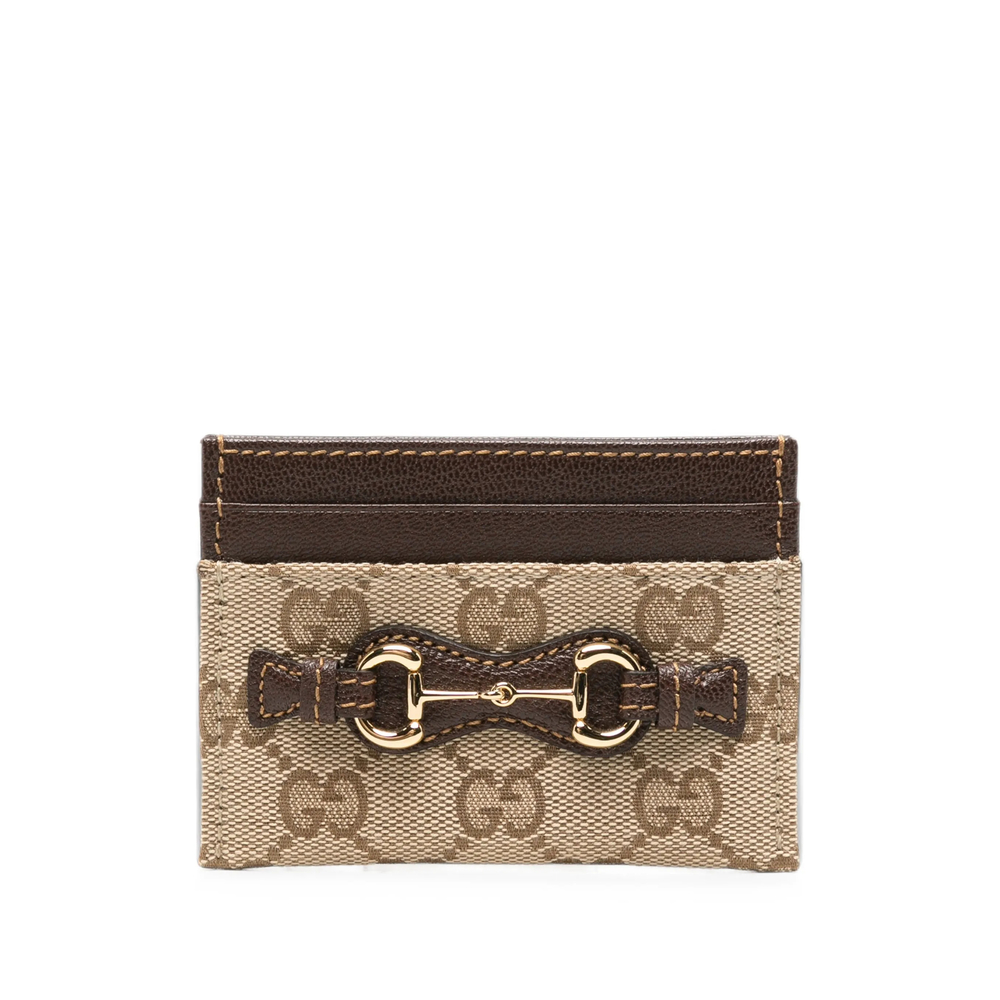 Gucci Primavera GG Supreme Horsebit Card Holder