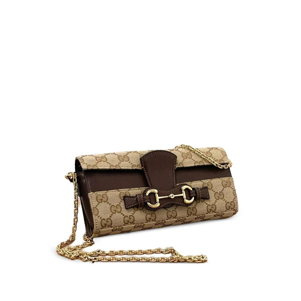 Gucci Horsebit GG Canvas Cross Body Bag