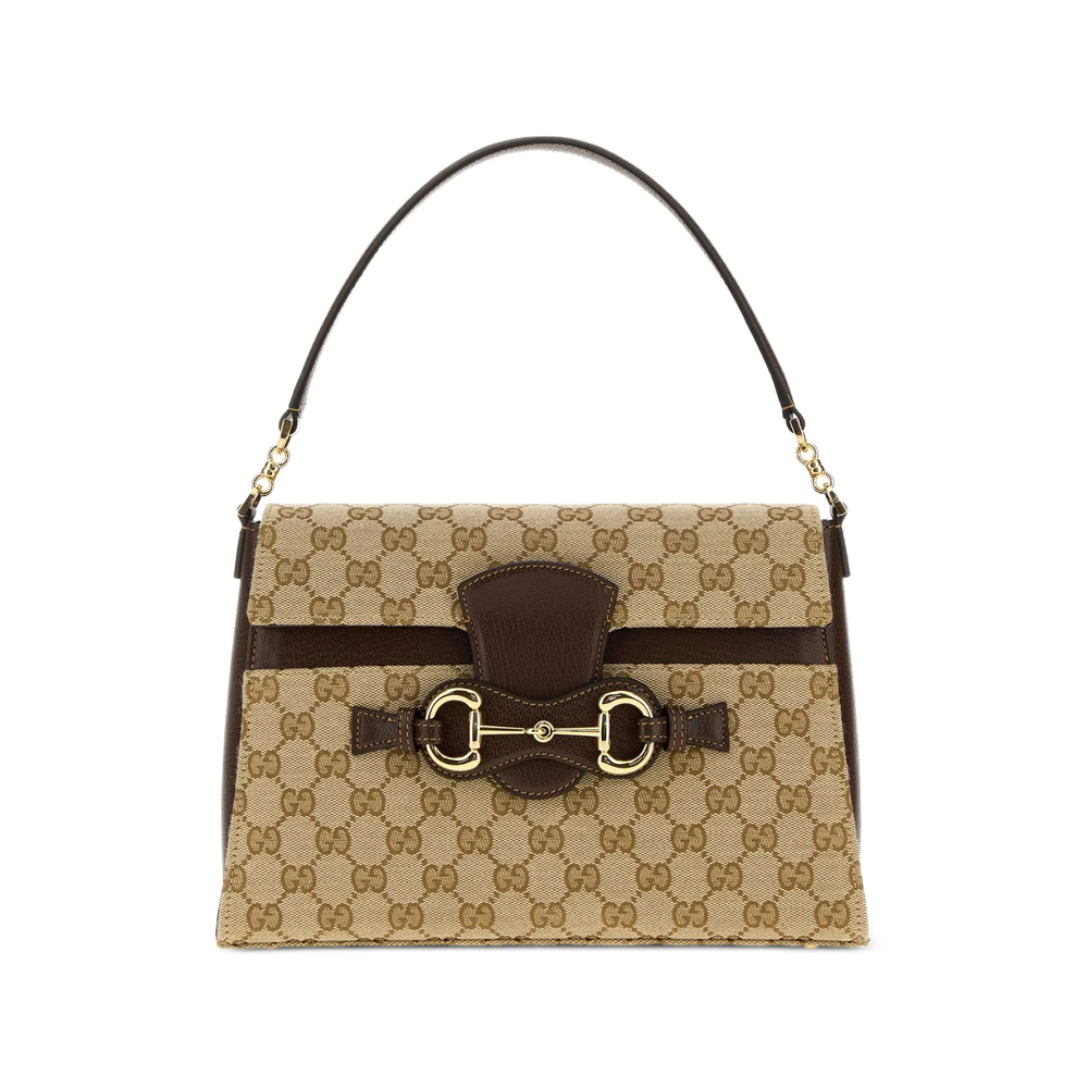 Gucci Medium Horsebit Duomo Tote Bag In Neutrals/brown