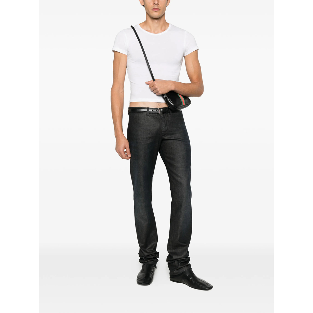 Logo-Patch Straight-Leg Jeand