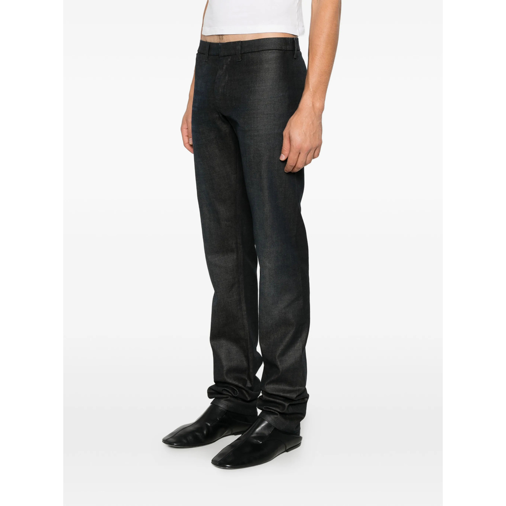 Logo-Patch Straight-Leg Jeand