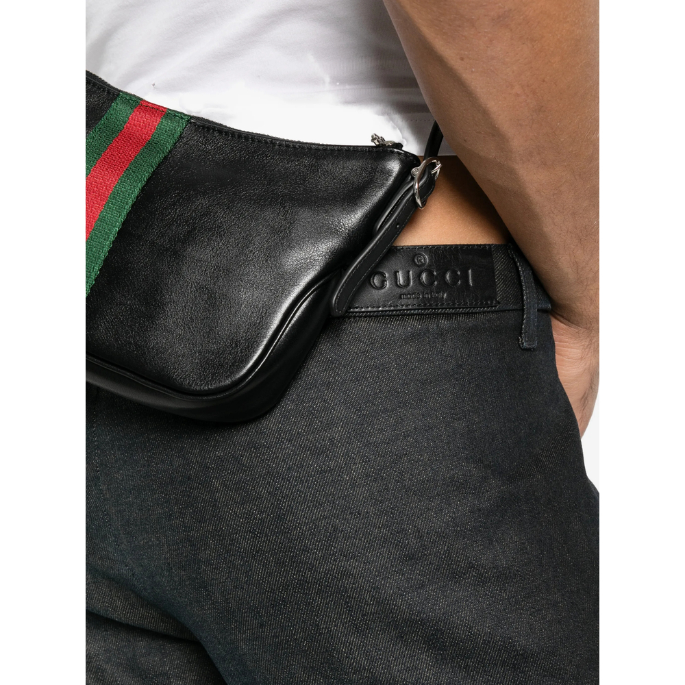Logo-Patch Straight-Leg Jeand