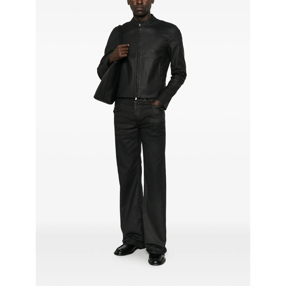 Zip-Up Band-Collar Jacket
